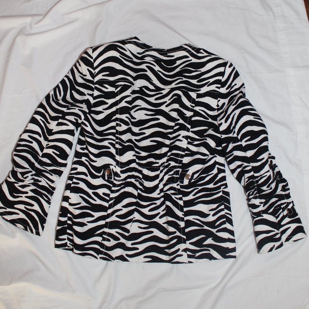 Anthracite by Muse Zebra Jacket Size 8